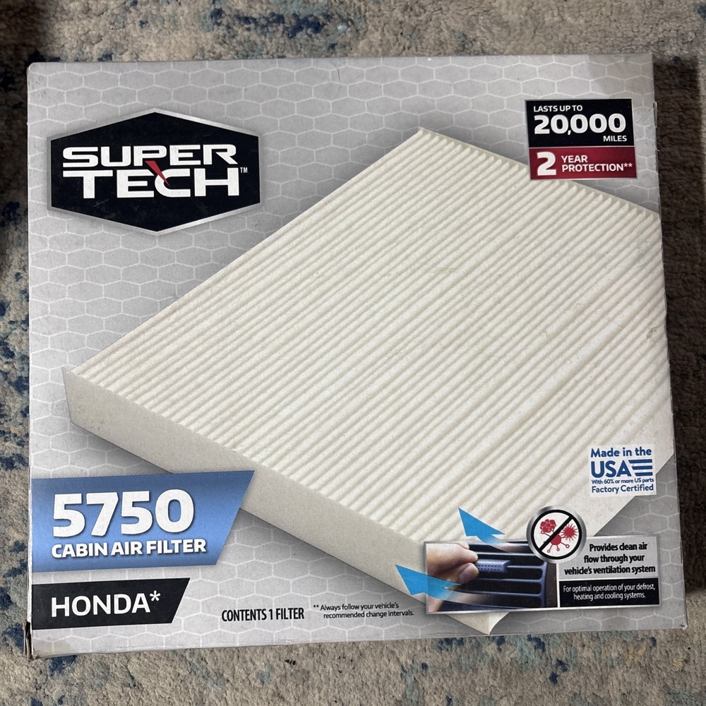 SuperTech 5750 Cabin Air Filter FRAM CF10134 Honda Civic CR-V Accord Acura